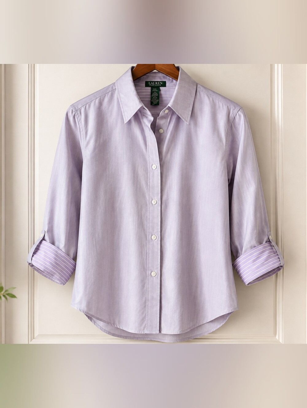 Lauren Ralph Lauren Women's Light Lavender Blouse NWT